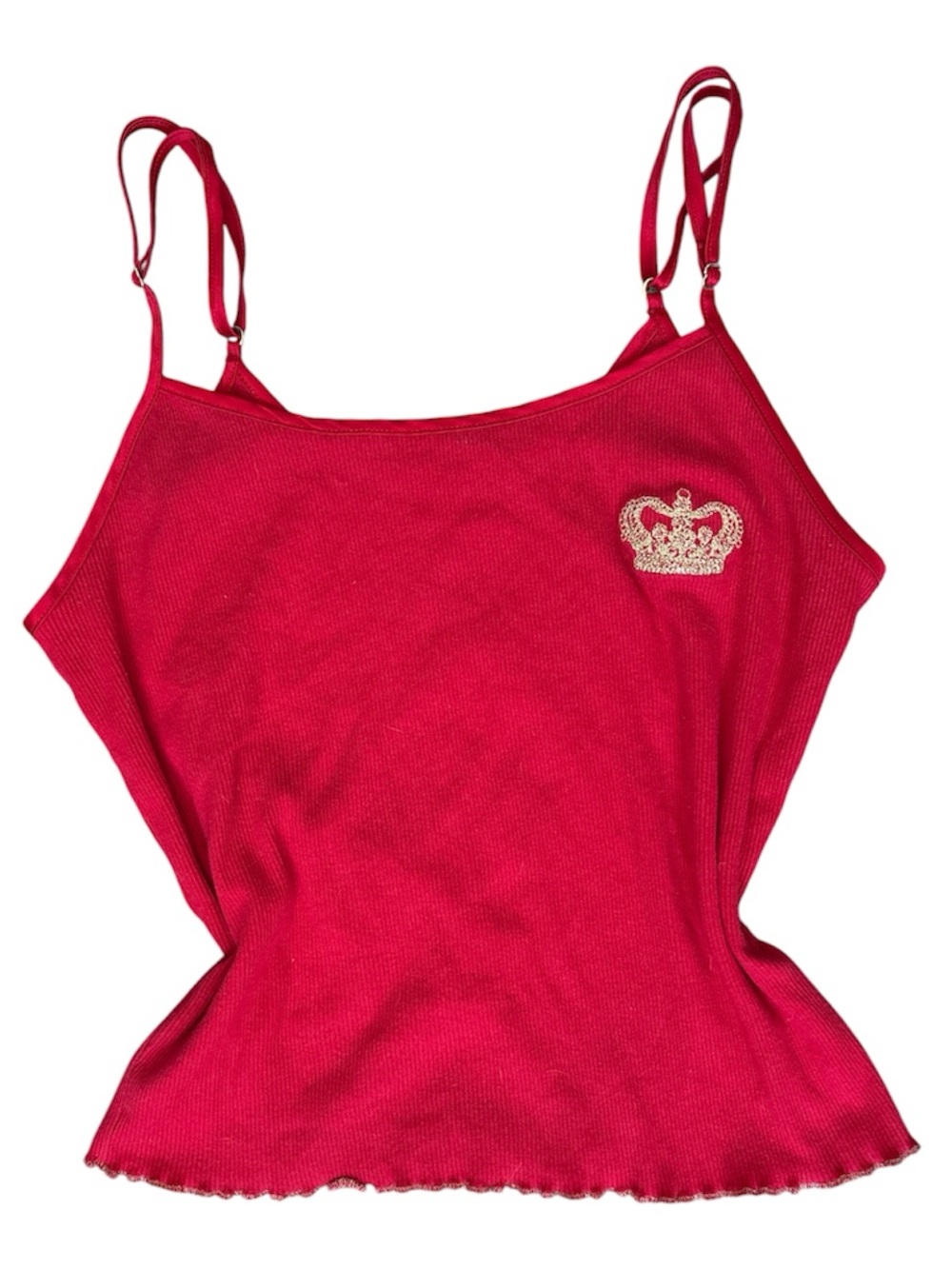 Vintage Victoria’s Secret Red Ribbed Crown Cami Tank Top XS / S